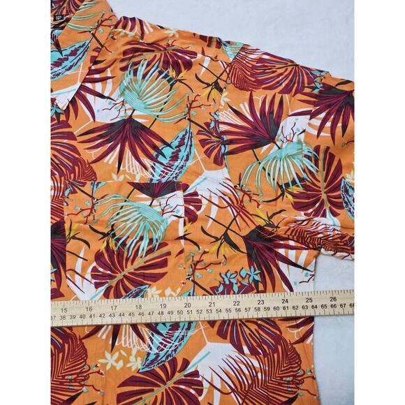 Mens Enlision Hawaiian Tropical Short Sleeve Polyester Hawaiian Shirt 2XL NWT - Picture 4 of 6